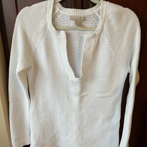 Banana Republic 100% Cotton Knit V-Neck Sweater Size M